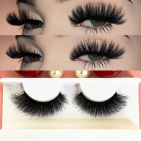 Extensions de cils en faux vison super volumineux, courbure D, naturels, en bande, avec logo personnalisé, vente en gros, marque privée, en vrac