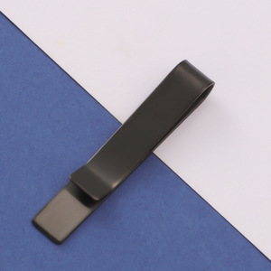 Clip de Metal para dinero en efectivo, acero inoxidable, negro, Delgado, tarjetero de negocios, billetera de billetes, Clip para hombre y mujer - Product Image 6