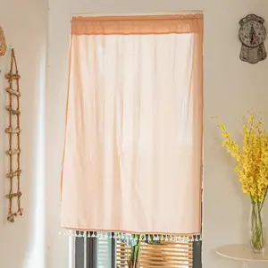 Summer Anne's Wholesale Boho Cotton Linen Partition Curtain Finished Household Door Curtains