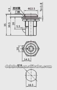 MS1040-2-3-4-5Tubularキーカムロッククォーターターンロック - Product Image 5