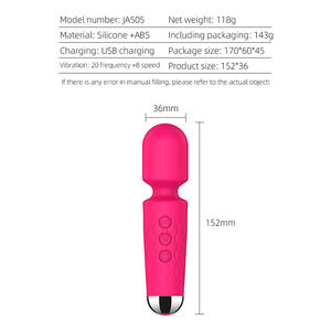 20 Frequenz 8-Gang wasserdichtes USB AV Mini Vibrator <span class=keywords><strong>Massage</strong></span> gerät Sexspielzeug für Frauen - Product Image 4