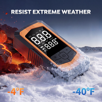 Démarreur de voiture 2-en-1 avec compresseur d'air, courant de crête 1000A, 6000mAh, 14.8V, gonfleur de pneus 150PSI max, pression en temps réel, urgence
