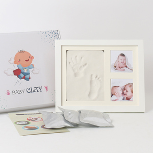 Kit d'empreintes de mains et d'empreintes pour nouveau-nés, garçons et filles, cadeaux d'<span class=keywords><strong>anniversaire</strong></span> pour les bébés, un cadeau précieux pour les bébés - Product Image 4