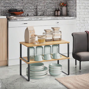 Tủ tổ chức kệ đơn Tier thường vụ Loại Kim Loại Nhà Bếp truy cập Kệ Stackable gia vị giá - Product Image 2