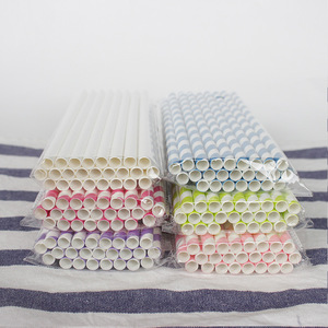 Disposable <b>Paper</b> Straws 8mm <b>Biodegradable</b> Eco Friendly Party Use - Product Image 4