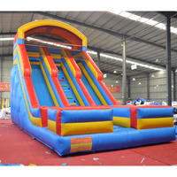 Toboggan gonflable commercial double piste EN14960 en PVC épais pour événements extérieurs, fêtes et locations