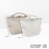 Sans Bpa Étanche De Qualité Alimentaire Frais Conservation Économiseur Congélateur Sandwich Fermeture À Glissière Scellant Réutilisable Silicone Alimentaire Sac De Stockage