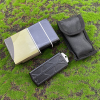 Couteau de poche miniature Micro D2 Blade avec manche en alliage d'aluminium, couteau pliant pour le camping en plein air, la randonnée, la pêche, la défense personnelle