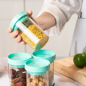 Hot Selling Eco-friendly Wishome Easy to Plastic Seasoning Spice Pots 6 Piece Food Container <strong>Set</strong> for Household - Product Image 3