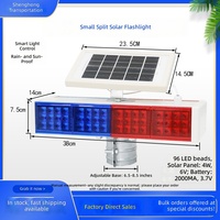 Solarbetriebene Rot-Blaue Doppelseitige LED-Verkehrssignalleuchte für Straßenbau-Warnung und Notfall-Evakuierungsleitsystem
