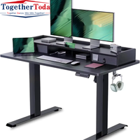 Bureau debout électrique réglable en hauteur, intelligent, durable, spacieux, élégant, stable, silencieux, à levage fluide pour la maison, le bureau, l'étude et les jeux