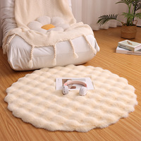Tapis moelleux antidérapant style crème, couleur unie, pour salon, canapé, table basse, bureau, décoration de la maison