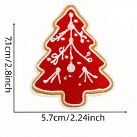 Patchs brodés de Noël thermocollants Père Noël Bonhomme de neige Renne Arbre de Noël Boîte cadeau Appliques pour vêtements et sacs Vente en gros