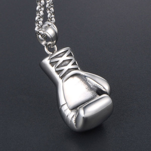 Bijoux en acier au titane <span class=keywords><strong>gants</strong></span> <span class=keywords><strong>de</strong></span> <span class=keywords><strong>boxe</strong></span> hommes pendentif personnalité dominatrice collier collier SP491-SP901 - Product Image 3