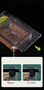 뿔이있는 개구리 거북이 햄스터 플라스틱 트레이로 만든 옥수수 뱀 용 고급 파충류 사육 상자 탈출 방지 크롤링 탱크 - Product Image 5