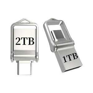 Nouveau pivotant métal <span class=keywords><strong>Mini</strong></span> 2 en 1 type-c <span class=keywords><strong>USB</strong></span> 2.0/3.0 téléphone portable clé <span class=keywords><strong>USB</strong></span> Type c double usage métal cadeau d'affaires 1 to/2 to U disque - Product Image 2