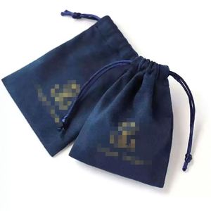 Custom Velvet Drawstring Jewelry <b>Pouch</b> with Stamping Recyclable Feature Offering Various Sizes - Product Image 4