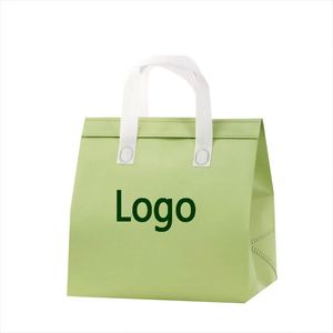 Golden Good Quality Reusable NonWoven Insulated Lunch Cooler Bag with Zipper <b>Foldable</b> Thermal Grocery Shopping Cooler Bags - Product Image 1