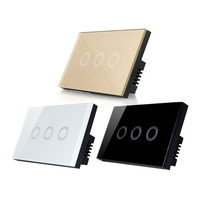 Interruttore a Sfioramento Smart Champions Standard USA 1/2/3/4 Gang in Vetro Temperato con Controllo WiFi, Materiale ABS, 240V