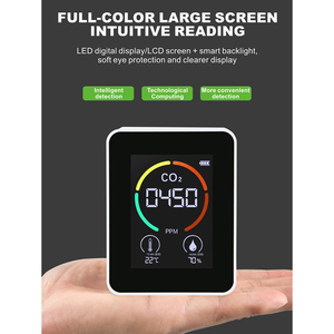3 trong 1 chất lượng không khí màn hình đa chức năng TVOC CO2 Thiết bị giám sát/Carbon Dioxide Detector Tester nhiệt-ẩm kế - Product Image 5