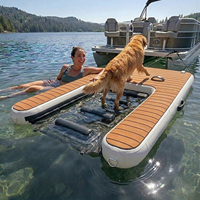 Plateforme flottante gonflable personnalisée en DWF et PVC, île aquatique gonflable, quai gonflable pour yacht, pour fêtes de famille