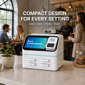 Nouveau produit 2026 : Station de recharge portable pour téléphones, <span class=keywords><strong>4</strong></span> emplacements, batterie partagée 5000 mAh, idéale pour hôtels et restaurants - Product Image 1