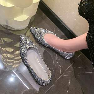 Printemps et automne Nouvelles chaussures à la mode, confortables, décontractées et polyvalentes à paillettes, à bouche peu profonde, résistantes à l'usure - Product Image 3