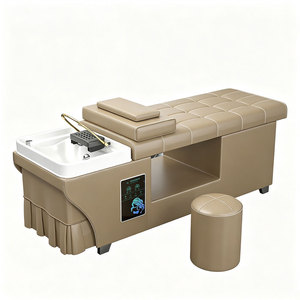 Lit de lavage professionnel élégant et inclinable pour salon de beauté, avec hydrothérapie et spa capillaire japonais - Product Image 3