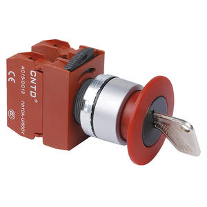 Bouton d'arrêt d'urgence rotatif autobloquant CNTD Changde 22, clé C2PNKM4, matériau plastique, max. Tension 250V - Product Image 1