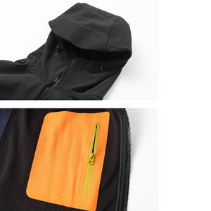 Imperméable softshell avec capuche imperméable et coupe-vent pour <span class=keywords><strong>homme</strong></span>, veste de pluie chauffante unisexe avec logo personnalisé - Product Image 5
