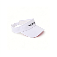 Gorra de Visera Personalizada con Logotipo Bordado en 3D, Ajustable, de Algodón Blanco, Unisex, para Deportes, Golf, Tenis, Verano, Aire Libre