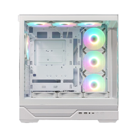 Super White Game Chassis Fast Detached TG Glass Gamer Computer Gaming PC Cabinet Tower Case Steel Construction MicroATX Support