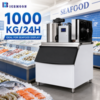 Production de glace en flocons pour la transformation des aliments et des boissons par machine à glace industrielle de 1 tonne avec une puissance de 4490 W et une manipulation facile des flocons