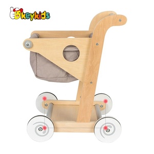 Chariot de <span class=keywords><strong>courses</strong></span> en bois pour enfants d'âge préscolaire, nouveauté 2021, W16E150, autres jeux d'imitation et préscolaires, jouets amusants, 34*30*45 cm - Product Image 2