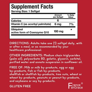 Suplemento de CoQ10 Ubiquinol de Buena Calidad, 100 mg, Favorece la Absorción, Patentado, Soluble en Agua y Grasa, para Adultos - Product Image 3