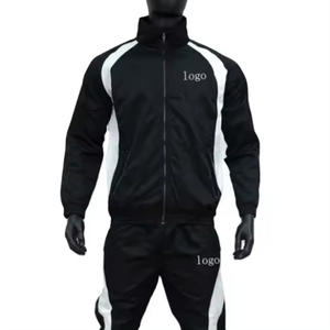 Costume de haute qualité avec logo personnalisé, veste de sport, veste respirante à fermeture éclair, ensemble deux pièces coupe-vent, survêtements pour hommes - Product Image 4