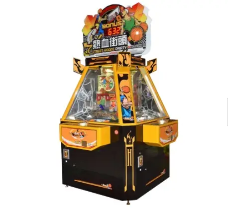 Amusement Muntbediende Arcade Street Hoepels Party Coin Pusher Loterij Prijs Ticket Game Machine Voor Game Center Te Koop