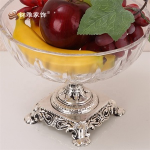 งานหัตถกรรมทำจากแก้วใสจานผักผลไม้ทำจากโลหะ - Product Image 5