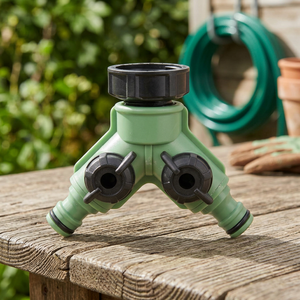 Connecteur de robinet à deux voies connecteur de robinet de raccord de tuyau de contrôle individuel connecteur d'eau de jardin en plastique ABS robinet en plastique rapide - Product Image 3