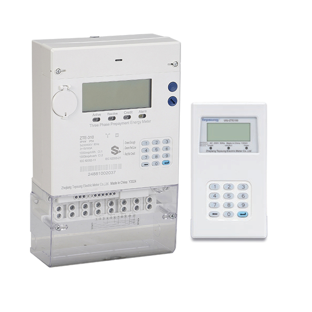 Tepsung ZTE-310-S BS Split Type STS Three Phase Four Wire Smart Keypad Prepaid Meter Digital Electricity Energy Meter Class 1.0