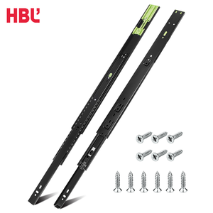 Magnifique rail de tiroir à roulement à billes robuste à 3 volets et à fermeture en douceur moderne <span class=keywords><strong>pour</strong></span> tiroirs d'armoires de cuisine - Product Image 2