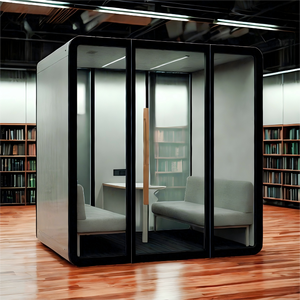 Cabine de travail en aluminium pour 6 personnes, <span class=keywords><strong>espace</strong></span> de travail privé, cabine insonorisée, cabine de réunion, cabine téléphonique - Product Image 1