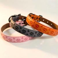 Collier pour chien en cuir gaufré, doux et durable, accessoire de promenade quotidienne haut de gamme pour chien