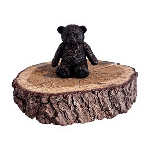 Hand Casted Bronze <b>Teddy</b> <b>Bear</b> Sculpture Vintage <b>Teddy</b> <b>Ornament</b> for Decoration Home Garden Accessories Metal Crafts - Product Image 1