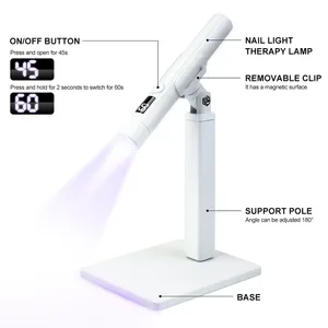 Portable Nail UV LED Lamp Rechargeable for Nails Gel Polish Drying Resin Quick UV Light Lamp for Nails Art Desk Stand Removable - Product Image 5