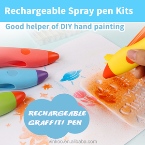 Kid phun sơn điện có thể giặt Airbrush Marker Set cho trẻ em tự làm sơn giáo dục đồ chơi Quà tặng cho bản vẽ - Product Image 6