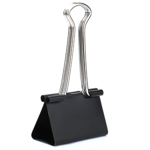 Deli Binder Clip 41mm Black Metal Long Tail Clip For Office Paper Organization - Product Image 4