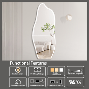 <span class=keywords><strong>Espejo</strong></span> <span class=keywords><strong>de</strong></span> <span class=keywords><strong>Cuerpo</strong></span> <span class=keywords><strong>Entero</strong></span> Impermeable con Luz LED, <span class=keywords><strong>Espejo</strong></span> Ondulado Irregular con Luz LED para el Hogar, <span class=keywords><strong>Precio</strong></span> <span class=keywords><strong>de</strong></span> Fábrica - Product Image 2