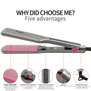 Plancha de Pelo Eléctrica de Titanio LED de Alta Calidad para Salón, Calentamiento Rápido a 450°F, Placa Ancha para RV - Product Image 4