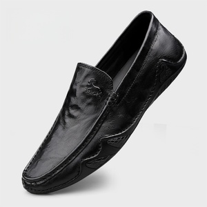 Chaussures en cuir pour homme, style business, automne, avec semelle extérieure en caoutchouc souple, design léger et respirant, fermeture à lacets, ajustement confortable - Product Image 4